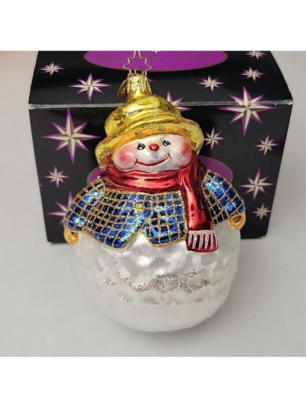 Vintage Christopher Radko "Chilly Ball" - Hand Made Glass Blown Ornament